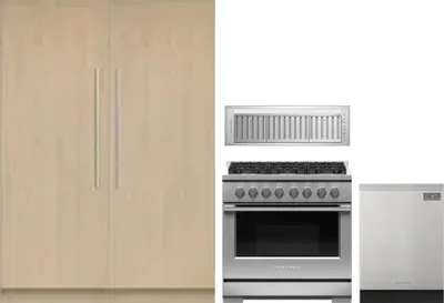 5 Piece Package Includes Refrigerator, Freezer, Range, Hood And Dishwasher
